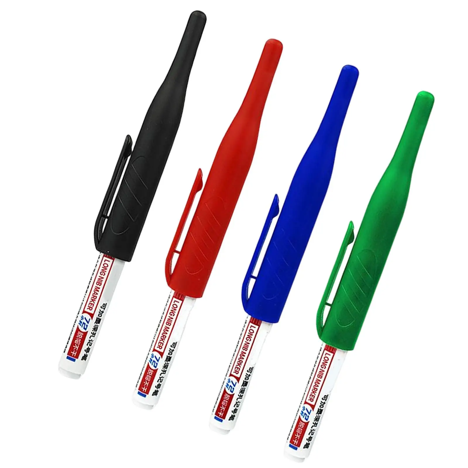 4Pcs Long Reach Markers Woodworking Tool Rock Carpenter Clay Pen