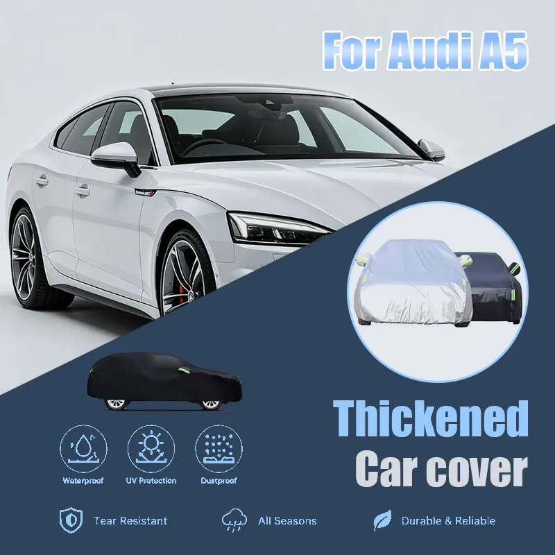 

For Audi A5 Full Car Cover Reflective Strips Waterproof Snowproof Dustproof UV Protection Exterior Accessories