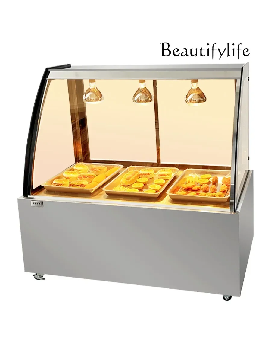 

Large capacity fried chicken insulation cabinet commercial heating constant temperature display cabinet