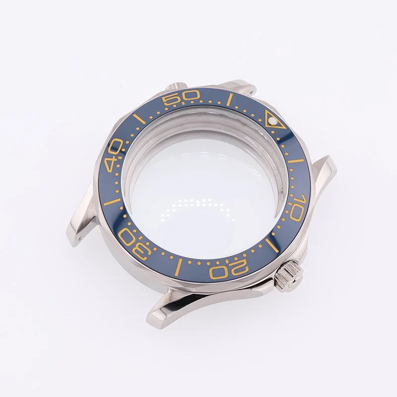 Custodia meccanica Seamaster 300M argento 42mm per parti di ricambio per orologio subacqueo Seiko Mod Modification NH35 NH36