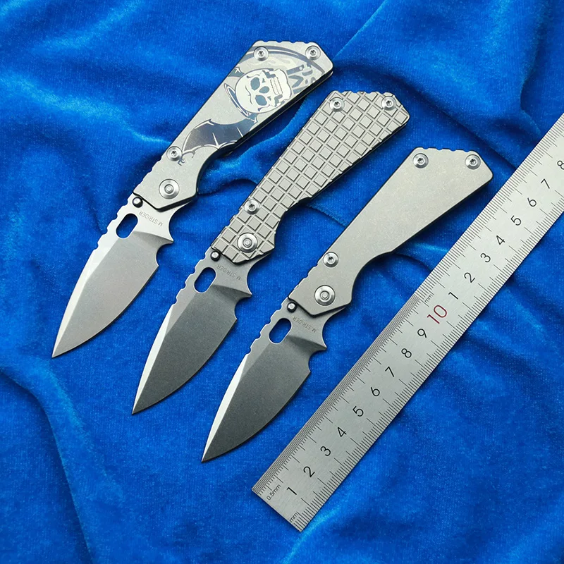 

LEMIFSHE Titanium Handle Strider PT3 Mark CPM154 Logo Folding Knife Tactical Pocket Camping Hunting Outdoor EDC Tool