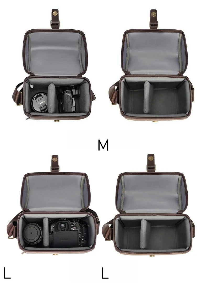leather camera sling bag for women Waterproof Photography Crossbody Camera Bag DSLR/SLR/Mirrorless Camera shoulder bag