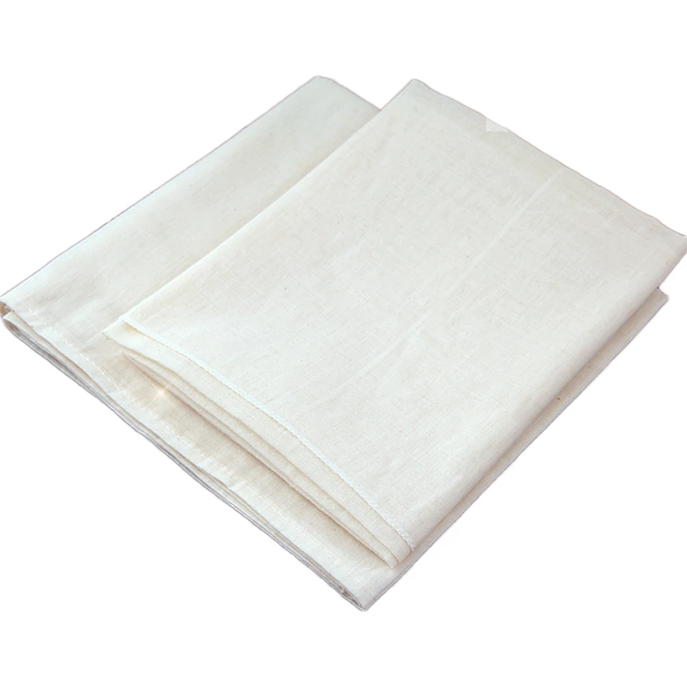 

2pcs Pure Cotton Filter Cloth Reusable for Tofu Bun Cheesecloth Fine Mesh Lint Free Multi Use Kitchen Filter for Strainer