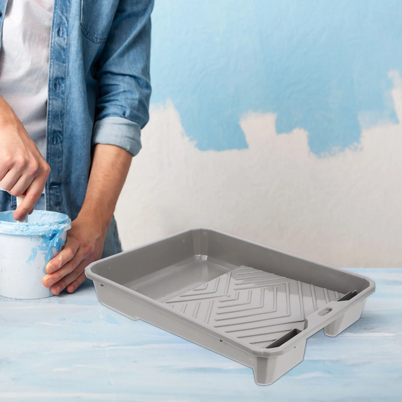 

Small Plastic Tray Lightweight Durable For Home Improvement Watercolor Projects Paint Roller Pan Kit Plastic Paint Trays