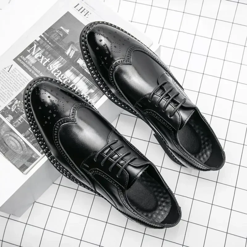 

Men's Formal Wear Business Office Wedding Platform Black Fashion Wedding Shoes