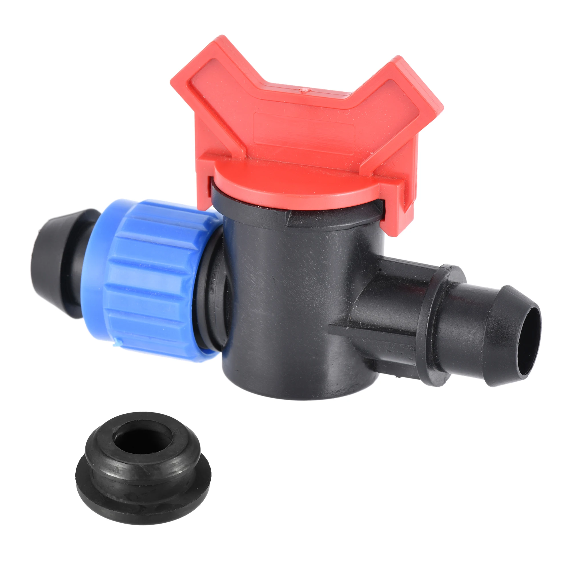 

20 мм синий защелка шаровой клапан ирригационный контроль потока шарнир лабиринт капельный ремень садовый водяной шланг соединитель