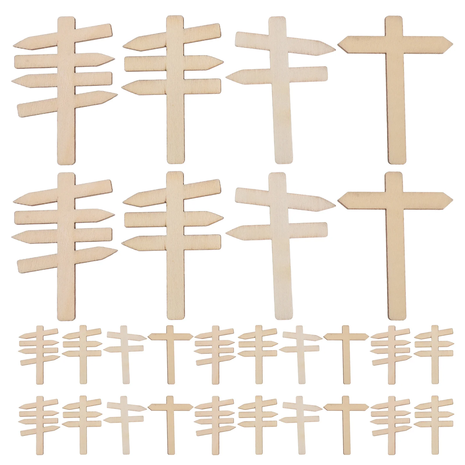 

50Pcs Wooden Traffic Sign Decorative Memo Board for DIY Early Learning Mini Road Sign Kids Educational Toddler Traffic Play