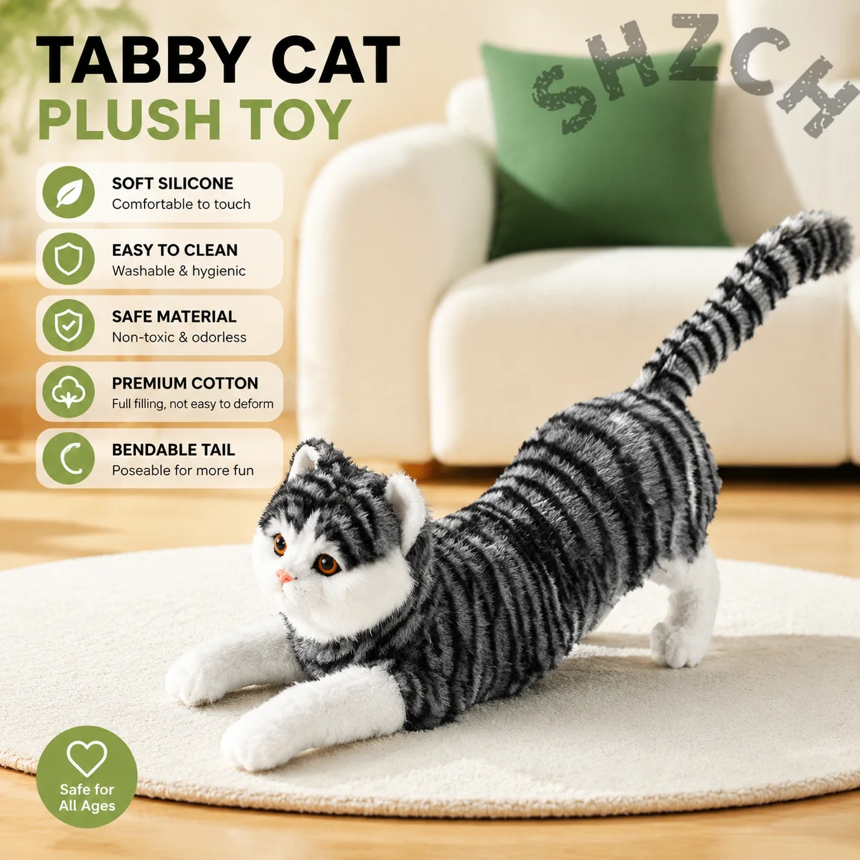Male Cat Estrus Simulation Doll Cartoon Cats Relieve Stress and Sleep Together Pet Sexual Partner Toys Pet Toys
