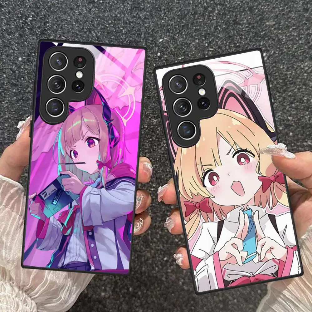 Blue Archive Momoi Phone Case for Samsung Galaxy A56 55 54 53 52 51 36 35 34 23 16 15 5G Glass Protective Cover
