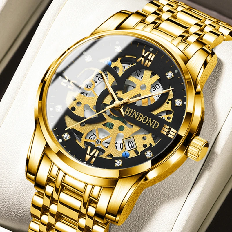 

Luxury Fashion Big Dial Watches for Men Military Waterproof Sport Luminous Quartz Wristwatch Steel Strap Clock Relogio Masculino