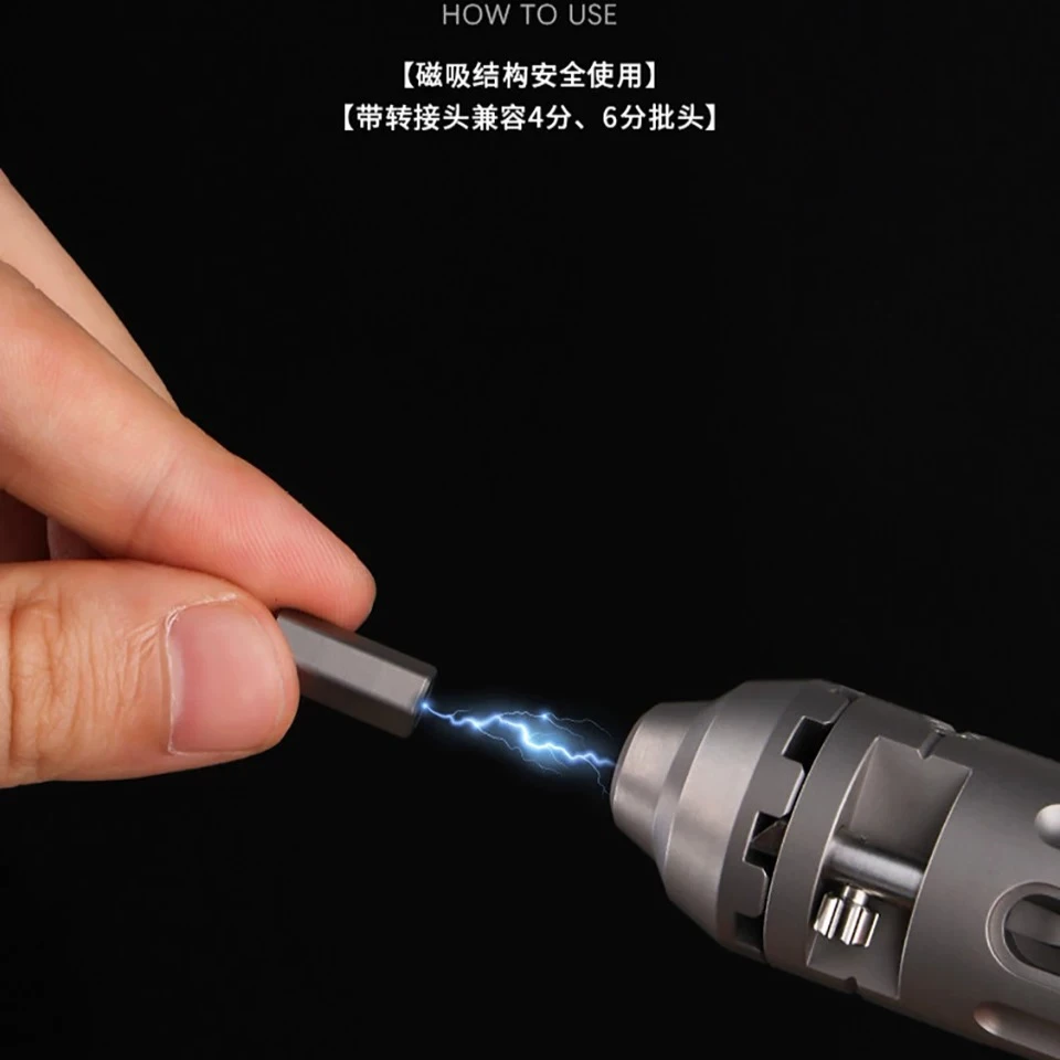 GR5Titanium Alloy Bidirectional Ratchet EDC Screwdriver Multifunctional Tool with Built-in Batch Head Compartment