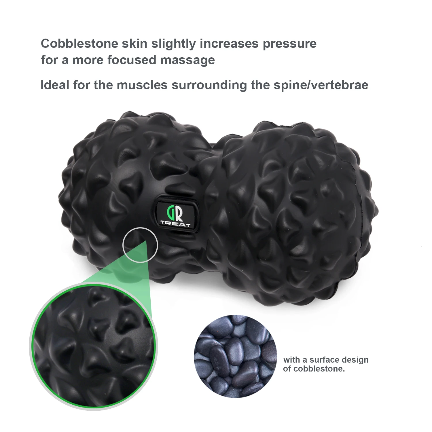 Cobblestone Fitness Balls PU Massage Ball Self-myofascial Release for Instant Muscle Pain Relief and Trigger Point Treatment