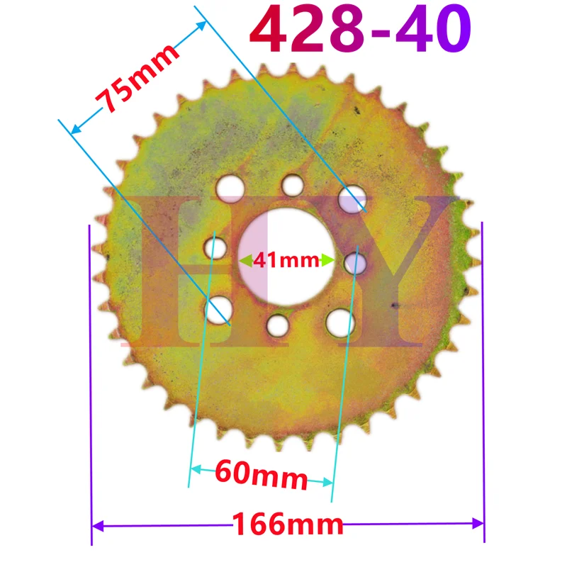 420 428 520530 25T 30T 32T 33 The inner diameter of 37 41 45 48 Rear Sprocket For ATV Quad Dirt Pit Pocket Bike Chopper