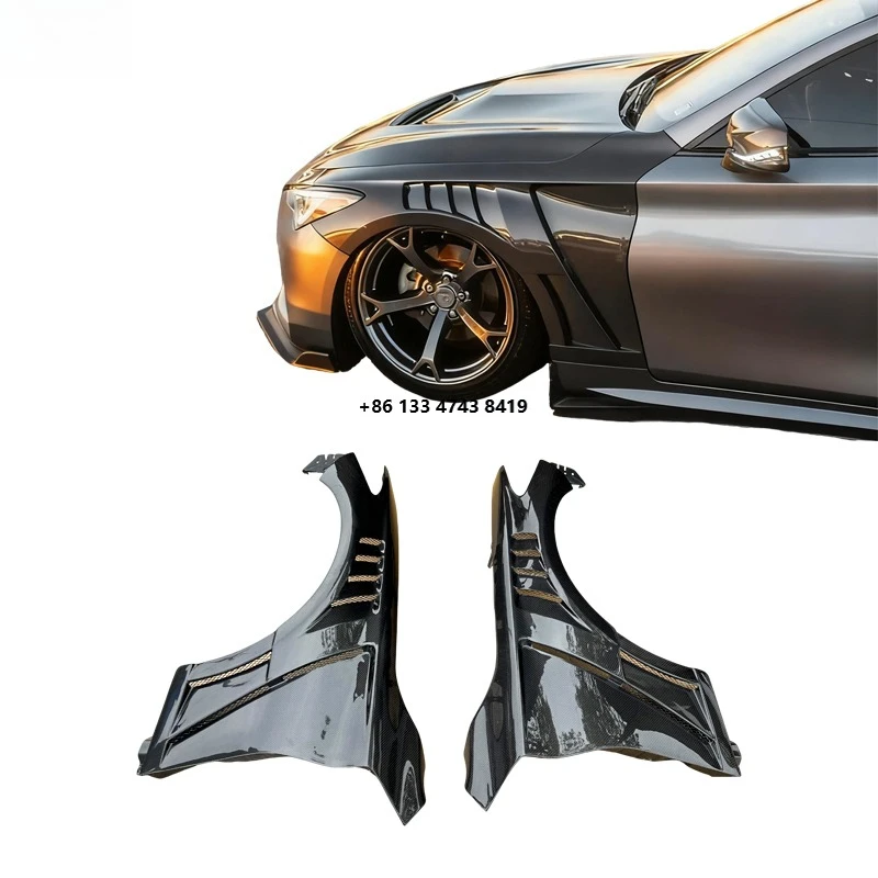 

Retrofit and upgrade perforated carbon fiber fenders for Q60 high-quality durable auto body kit replacement parts