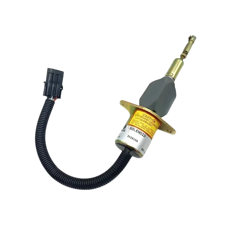 Válvula solenoide de corte de motor 3928160/3928161 para excavadora, válvula de corte de aceite, interruptor de apagado para motoniveladora