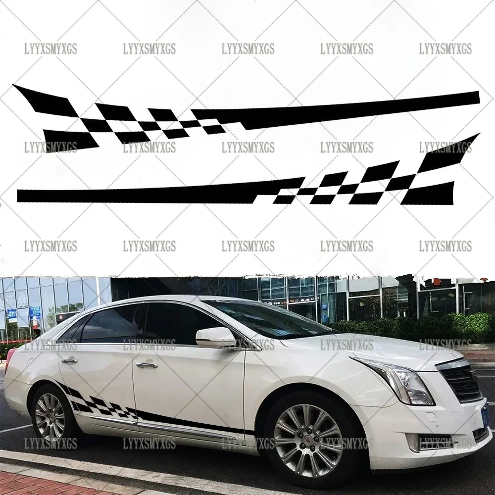 

Self-Adhesive Custom 2PCS Both Sides Body Stripes Car Stickers Waterproof Sunscreen Vinyl Decal PVC wholesale Car Accessories