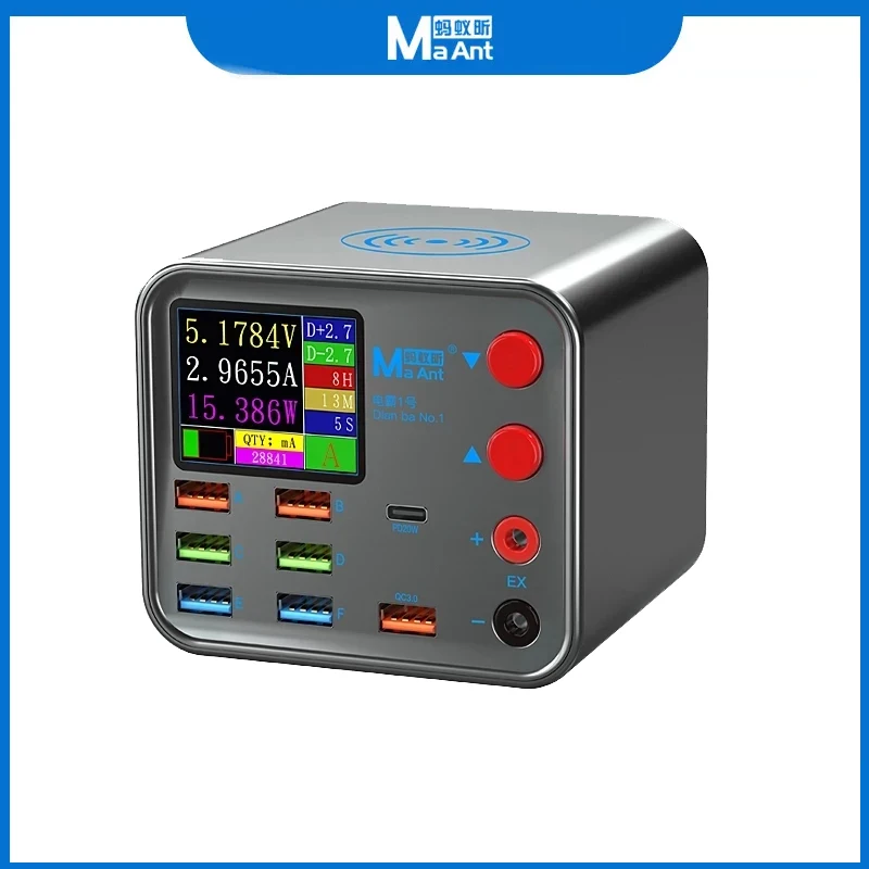 MAANT 8port USB PD Schnelle Lade Drahtlose Ladegerät Mit Anti Kurzschluss Reparatur Funktion Handy Netzkabel Verlängerung port