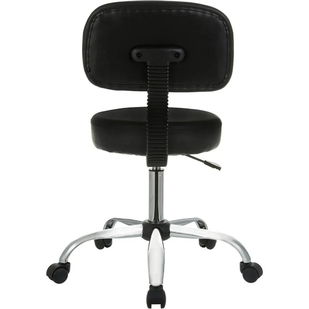 Multi-Purpose Drafting Spa Bar Stool w/Back Cushion&Wheels, Rotating&adjustable height bar stool, Suitable for bars&estaurant