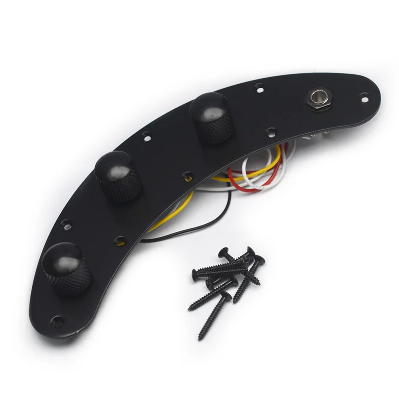Electric Bass Control Panel Circuit Complete Set of Instrument Accessories Metal Chrome Plated Plate Control Panel Circuit