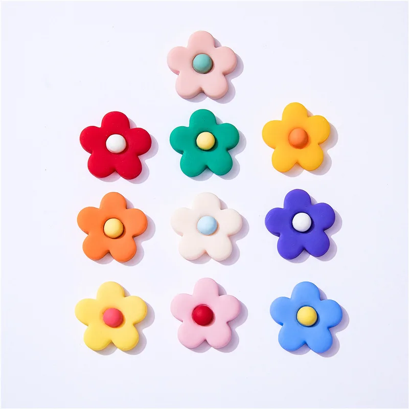 10 stücke schöne Blumen Harz Cabochon Flat backs für Telefon Fall Deoc Teile DIY Scrap booking Haars chleifen Mitte Zubehör – Detail 6