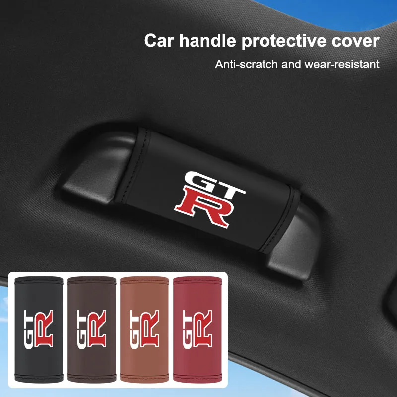 

Car Interior Roof Handle Protection Cover Auto Door Pull Hand Brake Handle for Nissan NISMO GTR C210 R30 GTS-R R33 R34 GT-R R35