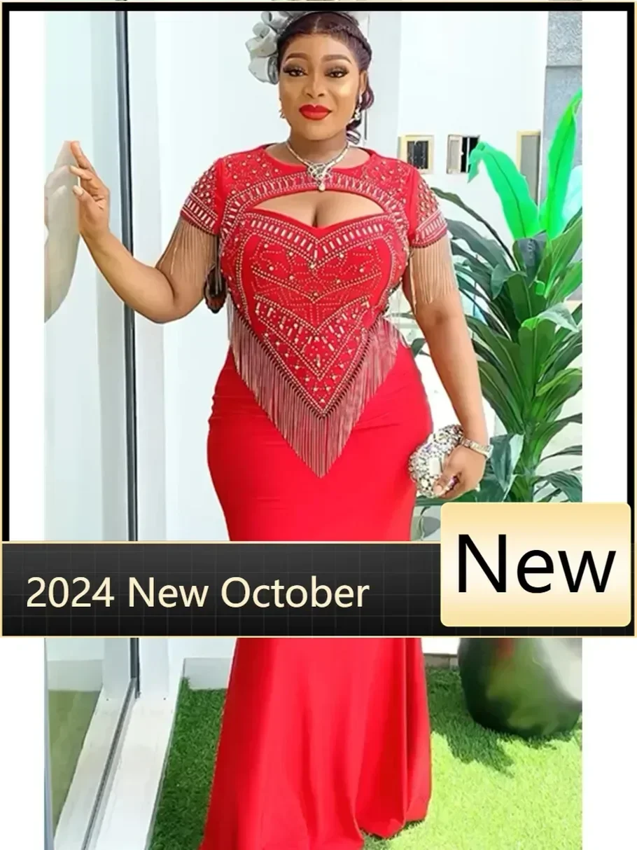 

Customized Plus Size African Party Dresses for Women Sexy Bodycon Maxi Dress Elegant Turkey Wedding Evening Gowns Ankara Outfit