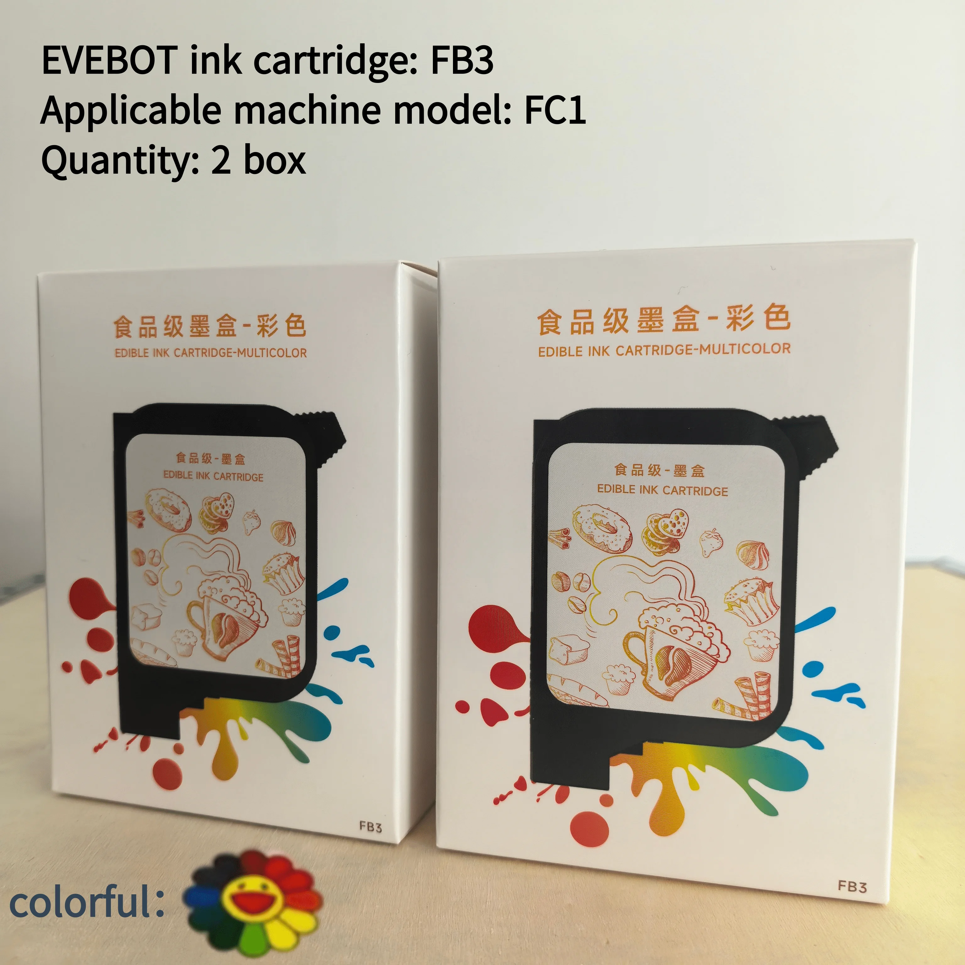 EVEBOT純正工場製コーヒープリンターカラーインクカートリッジ（EB-FC