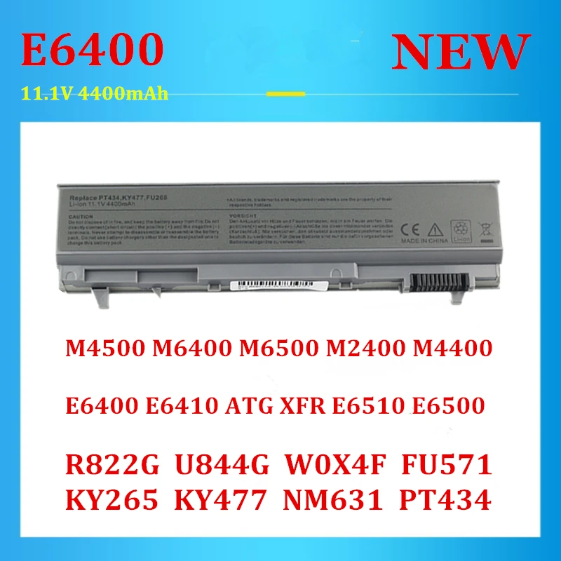 PT434 Laptop Battery For DELL 312-0753  312-0754  312-0910 FU571  KY265  KY477  NM631  PT434 R822G  U844G  W0X4F