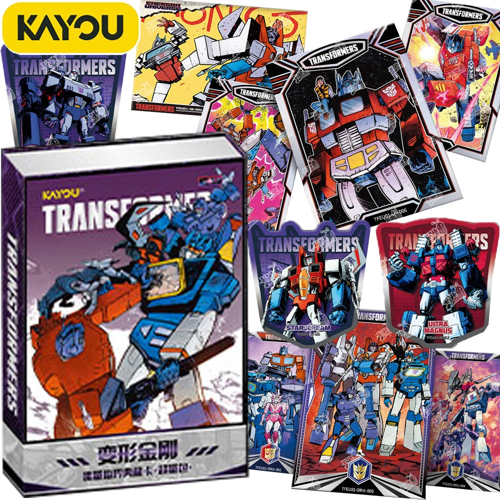 KAYOU Genuine Transformers Collection Cards Highly Popular Animated Autobots Optimus Prime Game Battle Trading Cards Fun Gifts