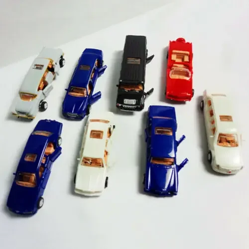 1/87 Scale 4D Plastic Assembled Car 7cm Modern Cars Collection Puzzle Assembling Toys for Children 8 Kinds To Choose