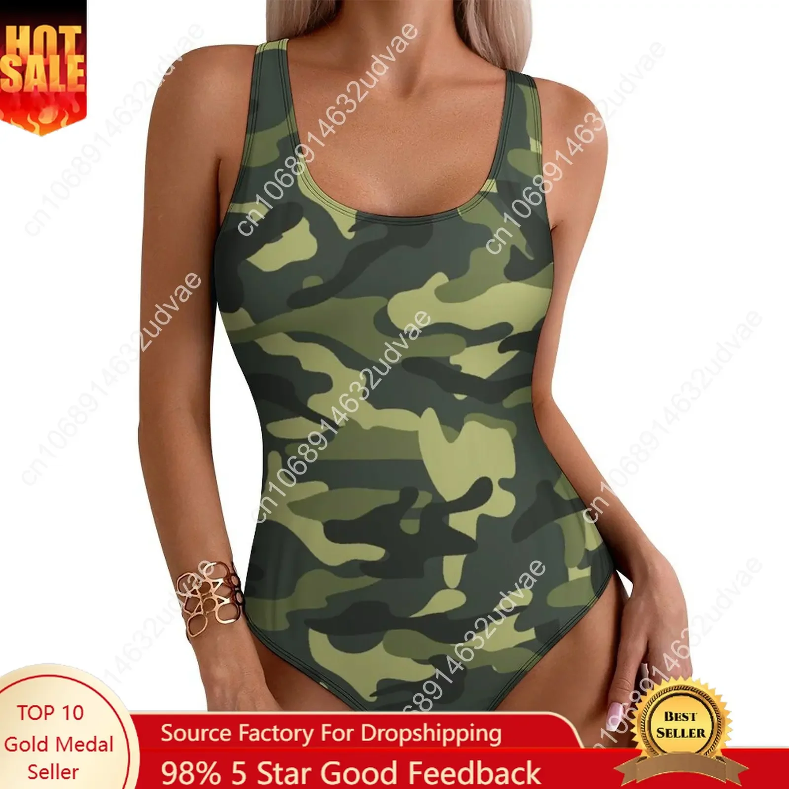 

Green Army Camo Swimsuit Camouflage Design Push Up Swimwear One Piece Sport Bathing Suit Bodysuit Sexy Beachwear Plus Size