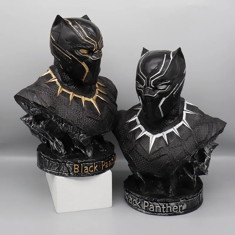 36cm Marvel The Avengers Black Panther Bust Large Model Figure Resin Statue Home Desktop Decoration Ornaments Holiday Gifts