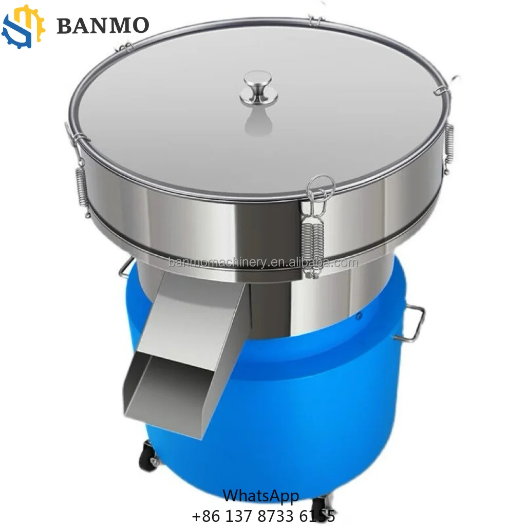 Small Stainless Steel Screening Machine Flour Food Screen Electric Vibration Screen Cereal Flour Cassava Flour Powder Sieve