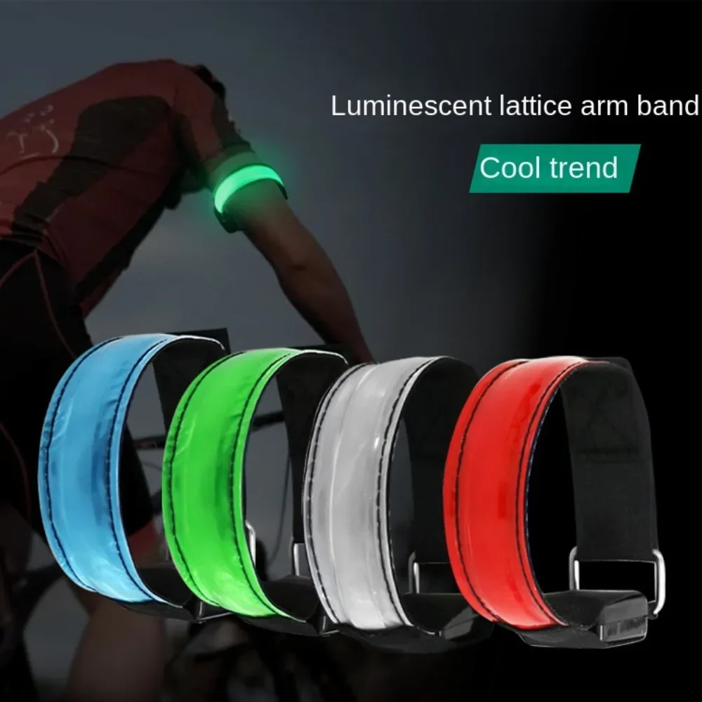 LED 発光ナイトランニングアームバンドブレスレット発光アームバンドアウトドアスポーツ反射安全ベルト自転車サイクリング