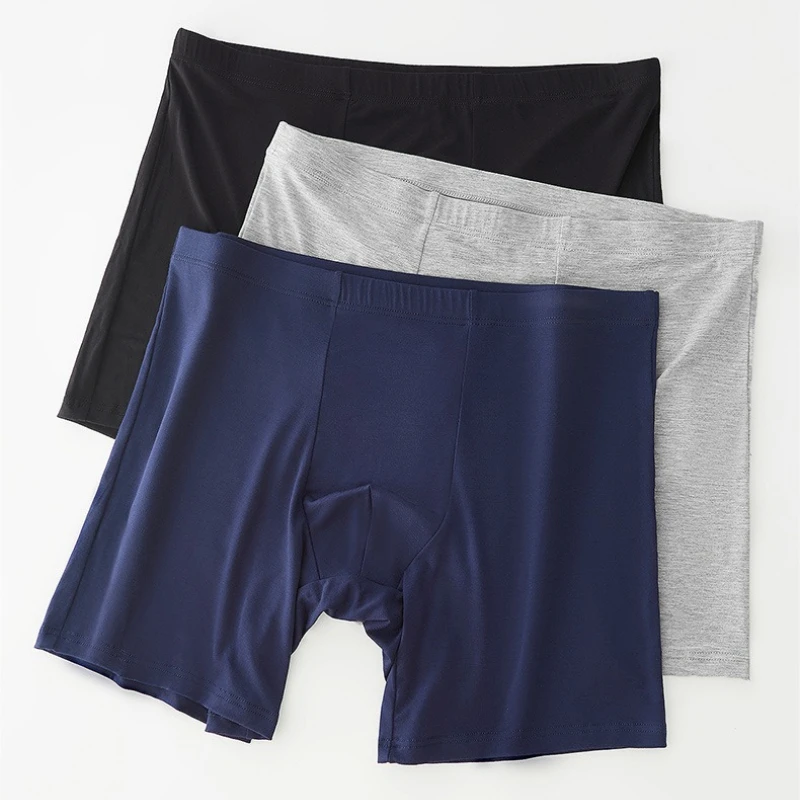 Men Trunks Large Size Underwear High Waist Bulge Pouch Boxer Underpants Bottoming Boxer High Elasticity Underwear