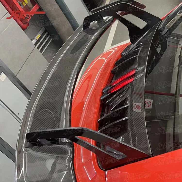 Style Dry Forged Carbon Fiber Rear Trunk and Spoiler for 2019-2023 Porsche 911 992