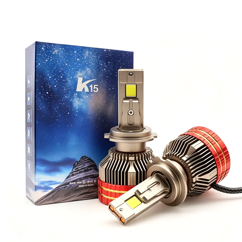 K15 300W 300000Lm H7 Led Headlight Bulb 12V H11 H4 9005 9006 White Canbus Error Free 6000K White Car Headlight Kit 24V Universal