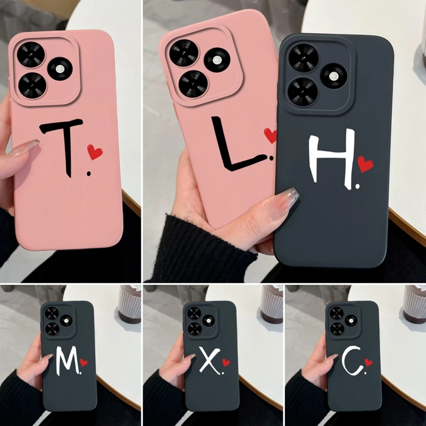 

Чехол для Tecno Pop 10C 10C, популярные сумки для телефонов с буквами, мягкий ультратонкий жидкий силиконовый защитный чехол высокого разрешения с защитой от падения