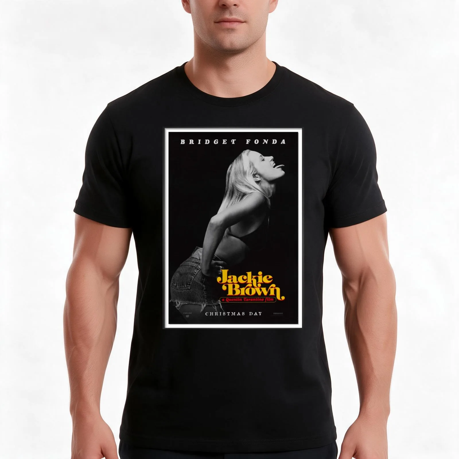 Bridget Fonda Jackie Brown 1997 movie T-Shirt, Summer Casual Cotton Tee, Oversized Streetwear Tops, Vintage Graphic Print