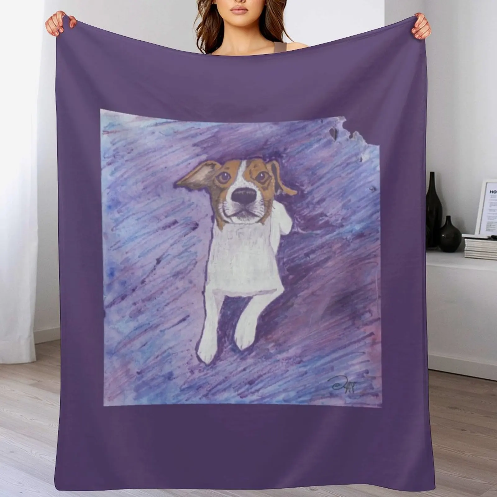 CJ the Jack Russel Terrier Throw Blanket