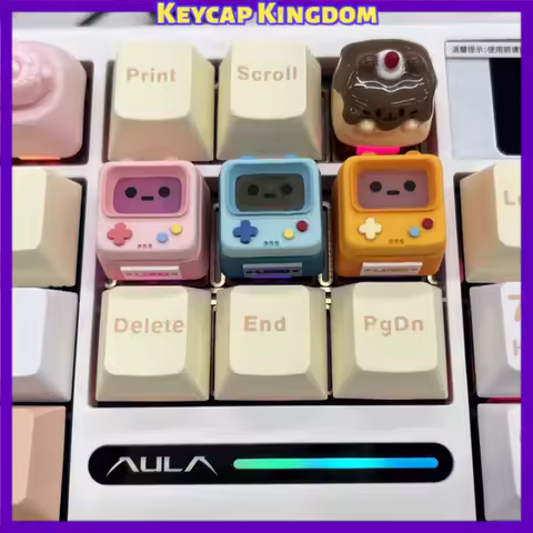 Retro Gaming Console Translucent Keycaps Mechanical Keyboard Resin DIY Custom Cute Keycaps PC Gaming Keyboard Accessories Gift