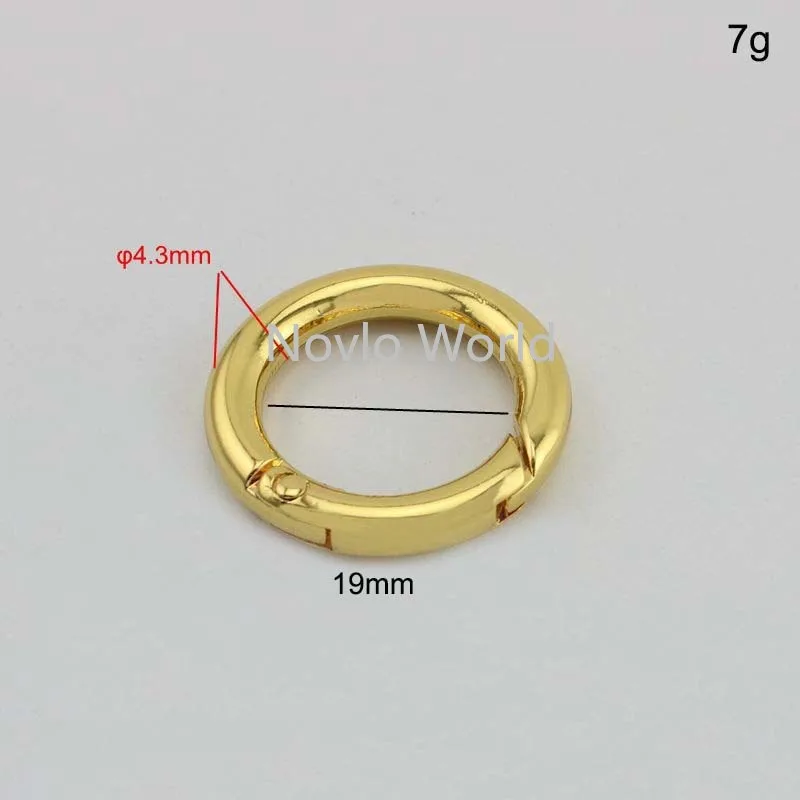 Anillo O de resorte que se puede abrir para correa de cinturón, hebilla de Clip, gatillo, accesorios de artesanía de cuero, 19mm,25mm,32mm, 10-50