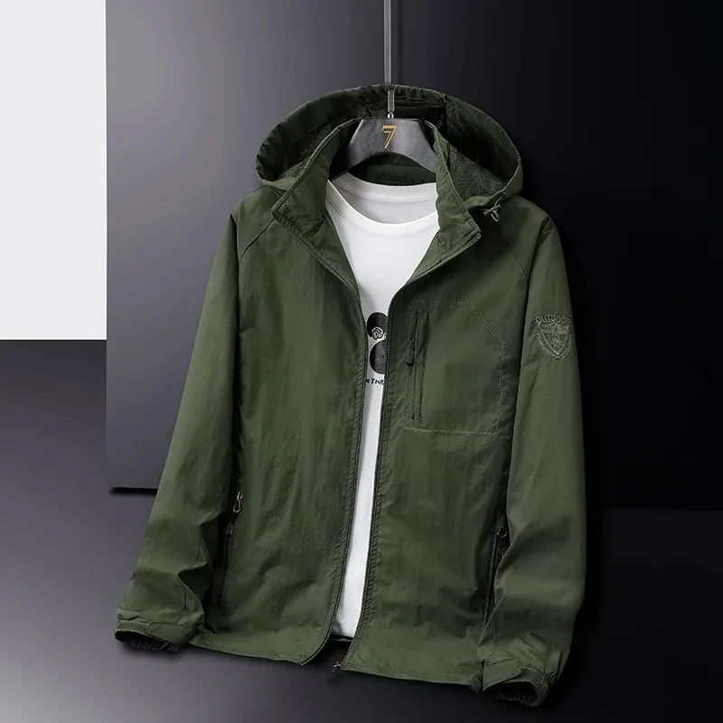 

Весенне-осенние куртки, мужские повседневные ветровки, пальто на молнии, модная уличная куртка для мужчин, водонепроницаемая верхняя одежда для кемпинга и пешего туризма