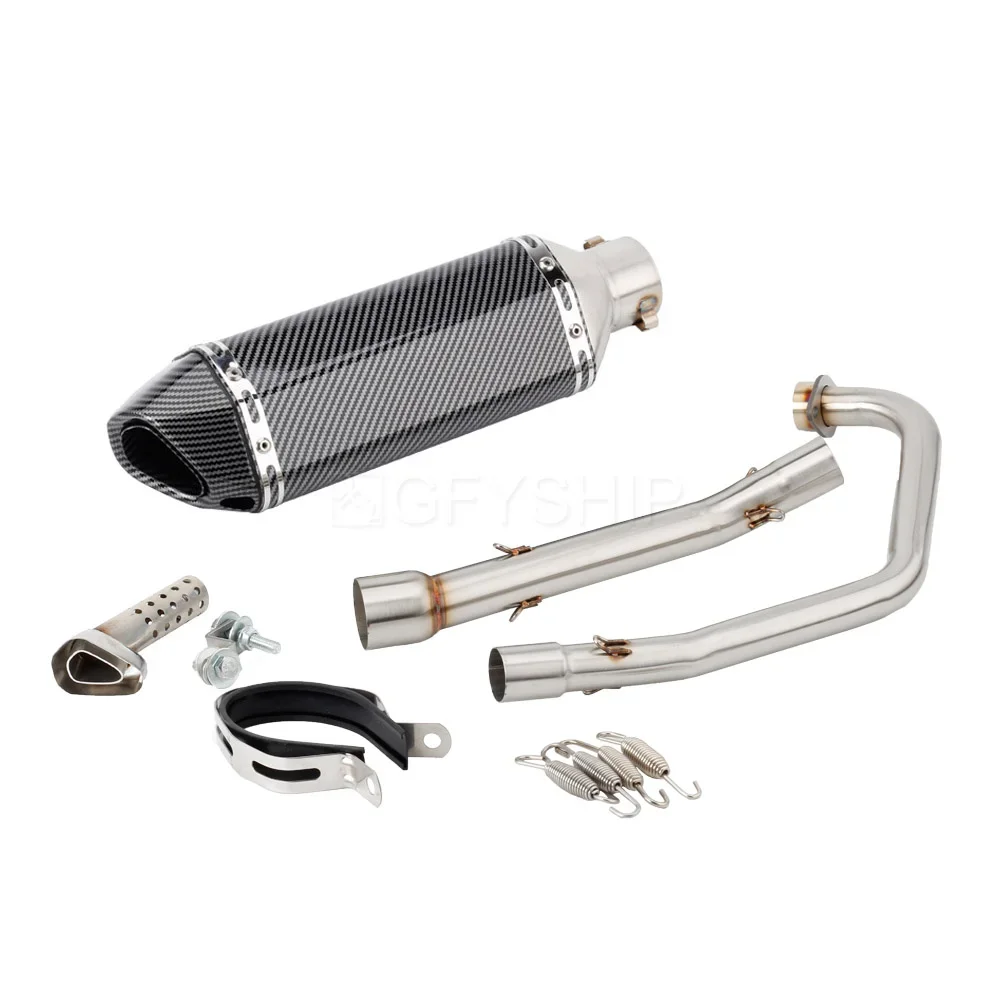 RKS 125 Motorcycle For Keeway RKS 125 2012 to 2016 2017 Sport Escape Slip-on Motorcycle Exhaust Muffler With Header Link Pipe
