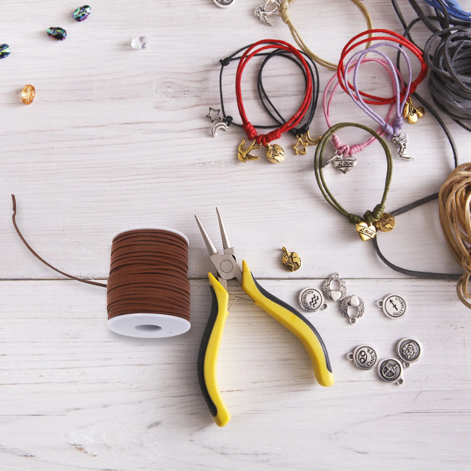 

Faux Suede Flat Cord Artificial String Deep Coffee Color for Jewelry Making Bracelet Necklace Craft Twine