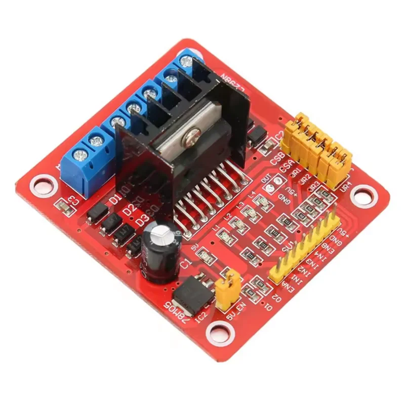L298N Motor Drive Board Module DC Stepper Motor Motor Smart Car Robot Accessories L298N motor drive board module red version