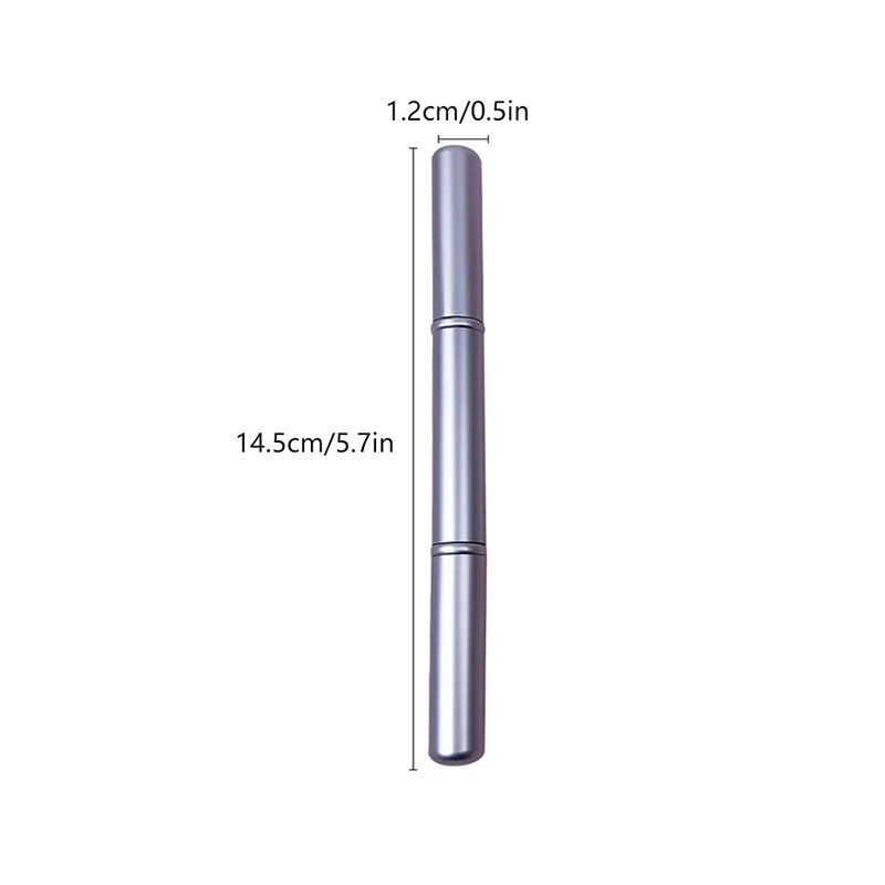 1pc Concealerborstel met deksel Dubbelzijdige ronde kopborstel Nagelborstel Zachte lip Oogschaduw Foundation Make-upborstel voor vrouwen
