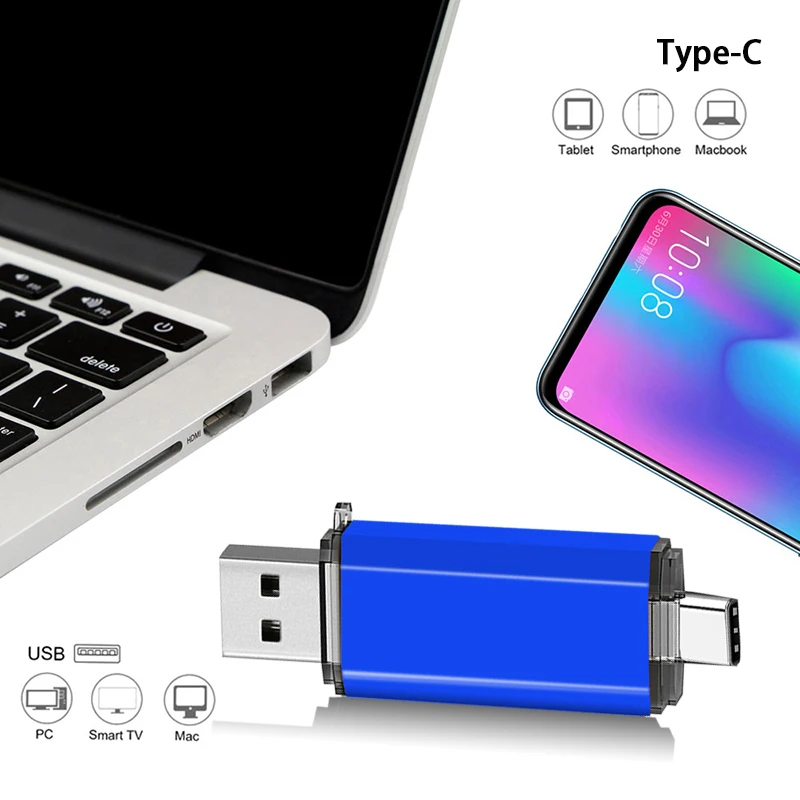 USB C Thumb Drive 1TB, USB2.0 to USB Type-c Flash Drive High-Speed Transmission Memory Stick for Mac pro,Samsung Galaxy,iPad PC