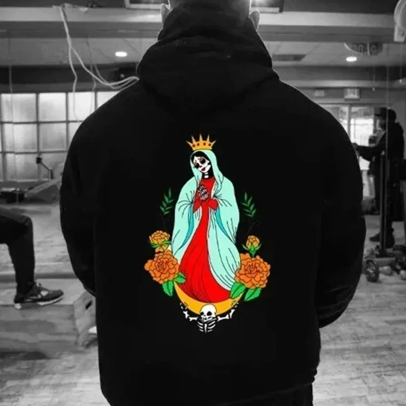 capucha de La Muerte de Santa para hombre y mujerropa deportiva con estampadoHalloweenJersey esencial otoño e invierno novedad
