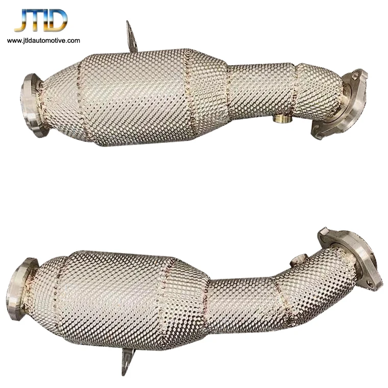 Competitive Price 304 Stainless Steel Heat Shield Catted Exhaust Downpipe for C43 MERCEDES-BENZ